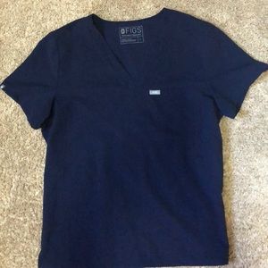 FIGS Catarina Navy Blue Scrub Top
